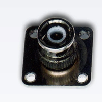 Conector de montaje en panel cuadrado de 25 mm macho BNC premium, cromado, adaptador de audio y video RF para CCTV DVR.