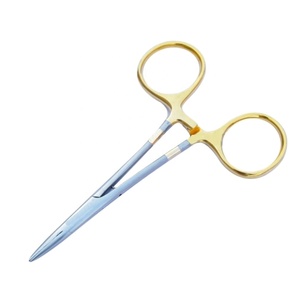 Pinces de pêche à la mouche en acier inoxydable de 5 pouces, mâchoires dentelées, modèle AIF513, emballage en sachet poly pour la manipulation de la ligne de pêche à la mouche - Product Image 1