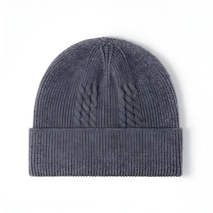 Cozy <b>Wool</b> Knit <b>Beanies</b> For Men And Women Warm Soft Caps Stylish Winter Fashion Headwear Perfect Comfortable Cold Weather Hats - Product Image 1