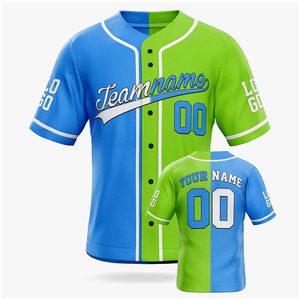 Maillot de baseball à sublimation, dernier design, personnalisable avec nom de joueur, manches courtes, entièrement boutonné, logo personnalisé, maillot de softball, prix bas - Product Image 5