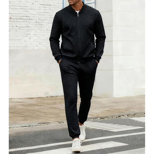 Ensemble de sport en coton sur mesure pour homme |   Survêtement personnalisé en 2 pièces pour le fitness et les équipes - Product Image 3