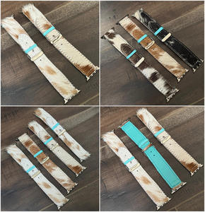 Bracelet de montre de qualité supérieure bracelet de montre-bracelet en cuir de vachette à poils Offre Spéciale accessoires de bracelet en cuir véritable pour unisexe - Product Image 3