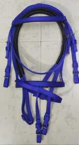 Ensemble de rênes Bluhorse en PVC de haute qualité avec poignée en caoutchouc, modèle BH-4113 pour COB FULL, logo personnalisé pour l'entraînement et la pratique quotidienne de l'équitation - Product Image 4