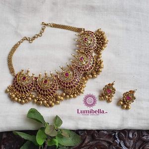 Half Moon Short Necklace Set-Fashion Jewelry - Product Image 3