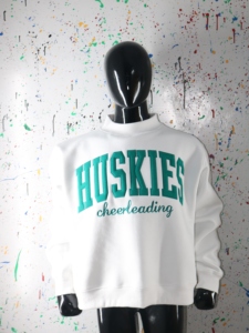 Sudaderas HUSKIES con cuello simulado, 450 GSM, nombre personalizado, bordado en aplique, corte holgado, 100% algodón, felpa francesa. - Product Image 5