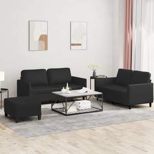 Black Living Room <b>Sofa</b> <b>Set</b> - Product Image 1