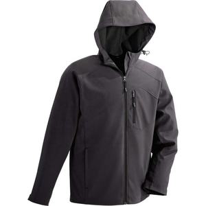 Veste softshell respirante et imperméable pour homme avec logo personnalisé, col montant, coupe-vent, chaude, à capuche, décontractée pour les activités hivernales en plein air - Product Image 2