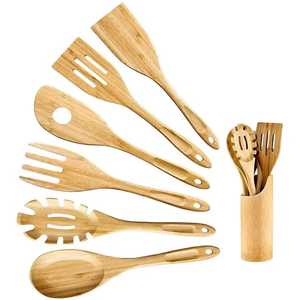 Ensemble de service en bois de teck artisanal 5 pièces, collection de spatules et de louches en bois dur naturel pour ustensiles de cuisine antiadhésifs - Product Image 6