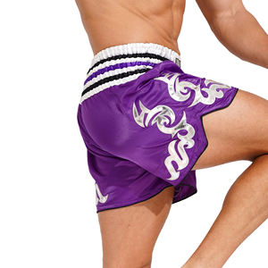 กางเกงมวยไทยชายขายดี ชุดกีฬาดีไซน์ใหม่ ไซส์ผู้ใหญ่ ระบายอากาศได้ดี ขายส่ง รับสกรีนโลโก้/สี กางเกงมวยไทยชาย - Product Image 2