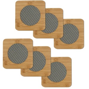 Posavasos Geométricos de Madera de Mango |   Posavasos de Diseño Minimalista Ecológicos - Venta al por Mayor - Product Image 5