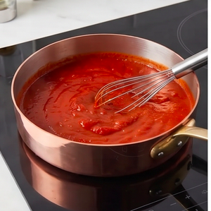 Copper Sauce <b>Pans</b> With Stainless Steel Lining Minimalist Design Durable Metal Cookware For Gas <b>And</b> Induction Stoves Use - Product Image 4