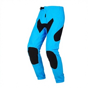 Pantalon de motocross bleu pour homme, best-seller, avec empiècements noirs, logo personnalisé, respirant, coupe-vent, séchage rapide, pour toutes les saisons. - Product Image 1