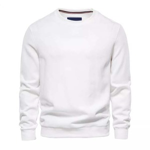 100% Cotton Fleece Solid Color Basics Street wear Classic Winter Style Men <b>Sweatshirt</b> Customized Logo High Quality <b>Sweatshirts</b> - Product Image 4