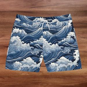 Shorts de plage décontractés pour hommes, motif uni, séchage rapide, légers, en polyester, pour le surf, livraison rapide en gros - Product Image 2