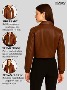 Chaquetas de Cuero de Moda para Mujer, Chaquetas de Piel de Oveja Auténtica con Botones - Product Image 6
