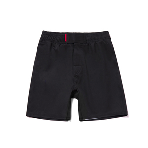 Shorts MMA unisexes noirs, séchage rapide, polyester, coupe classique, vêtements d'arts martiaux pour adultes - Product Image 5