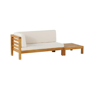 Modern Teak Outdoor Sofa Set With Coffee Table Luxury Garden Patio Furniture Resort Villa Lounge <b>Seating</b> Set Solid Wood Outdoor - Product Image 2