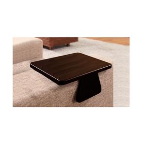 Grand plateau d'accoudoir en bois massif avec surface polie lisse et bords arrondis pour une présentation élégante dans le salon - Product Image 2