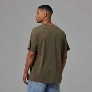 Camiseta Extra Grande Verde Oliva para Hombre, 100% Algodón, Estilo Urbano, Corte Regular, Manga Corta, Lisa, Ecológica, Personalizable - Product Image 6
