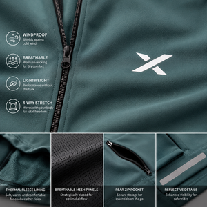 Chaqueta de Ciclismo de Manga Larga Unisex X Sports City, Ajuste Aerodinámico Premium, Múltiples Colores, Forro Térmico Transpirable para Ciclismo de Carretera - Product Image 5