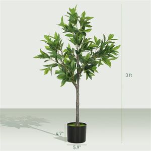 Albero Artificiale in Vaso per Decorazione Domestica, Pianta Finta per Arredamento Verde - Product Image 6