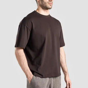Camiseta de Manga Corta para Hombre, Cuello Redondo, Color Negro, Corte Regular, Estilo Casual, 100% Algodón Jersey, Color Sólido - Product Image 3
