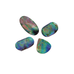 Cabochons en nacre naturelle multicolore irisée, coquillages plats en Paua, pierres précieuses en vrac pour la fabrication de bijoux DIY - Product Image 1
