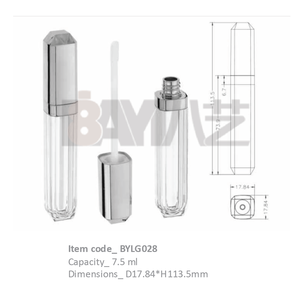 Tubes de gloss à lèvres vides en plastique personnalisés de luxe avec bouchon à vis pour rouge à lèvres liquide pour emballage cosmétique - Product Image 1