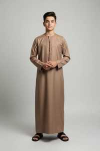 บริการ OEM เสื้อคลุมจุบบะห์ผู้ชายแบบระบายอากาศได้ดี สไตล์ใหม่ เสื้อผ้าอิสลาม สไตล์อาหรับ เสื้อจุบบะห์ผู้ชาย - Product Image 3