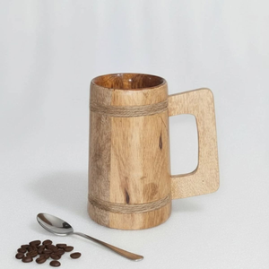 Mug à thé ou à café en bois carré classique, écologique et de haute qualité - Product Image 4