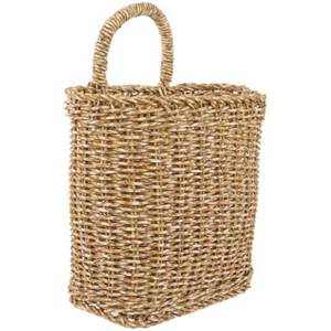 Cesta Colgante de Mimbre Rústica Vintage de Primera Calidad, Estilo Bohemio Contemporáneo, Hecha a Mano, Decorativa, para Flores, Decoración de Pared para Bodas - Product Image 2