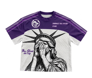 Camisetas de Hip Hop para Hombre, Estampadas con Serigrafía Personalizada, de Manga Corta, Corte Holgado, 100% Algodón - Product Image 2