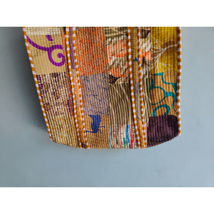 Bohemian <b>Patchwork</b> Canvas Tote <b>Bag</b> With Letters Open Top Shopping Carryall - Product Image 3