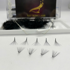 Extensions de cils ultra-fines en poils synthétiques, extensions de cils en grappe, cils volumineux, maquillage, poils synthétiques coréens PBT, sur mesure - Product Image 3