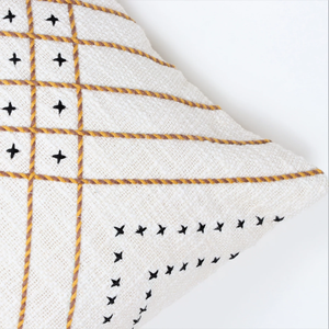 Hand Tufted Boho Ivory and <b>Mustard</b> Yellow <b>Cushion</b> Cover Textured Handmade Decorative Pillow Case for Sofa Bedroom Living Room - Product Image 6