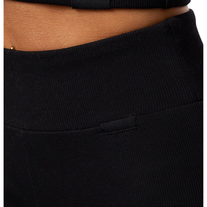 Black Rib <b>Flared</b> <b>Leggings</b> Women High Waist Gymwear Stretch Yoga Pants Fitness Training Workout Activewear Performance Wear - Product Image 6