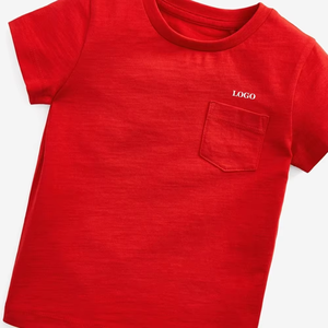 T-shirt pour enfants de haute qualité, nouveau style, 100% coton tricoté, séchage rapide, respirant, col rond, manches courtes, uni, décontracté, élégant - Product Image 3