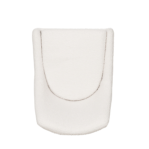 Chaise de salle à manger rembourrée moderne avec pieds en bois, tissu microfibre blanc, design contemporain, mobilier pour la maison - Product Image 4