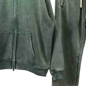 Conjunto Deportivo Casual de Invierno para Adultos, Lavado Ácido, Algodón de Alta Calidad, Transpirable, Ligero, Color Sólido, Moda Urbana, Prenda Premium - Product Image 2