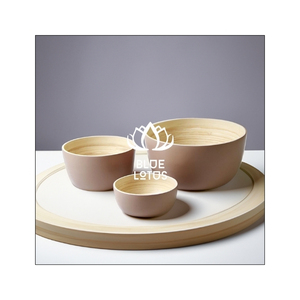 TOP RATED Bamboo Bowl Eco Friendly Clean Safe Tableware for Serving Salads, Desserts and Snacks with Smooth Bamboo Material B2B - Product Image 1