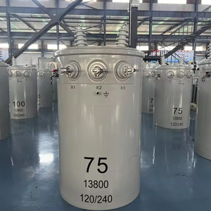 Transformador Monofásico de Montaje en Poste ANSI IEEE C57.12.20, 13.8kV a 120/240V, Cumple con la Normativa del Departamento de Energía (DOE), Distribución Aérea, 15kVA-167kVA - Product Image 1