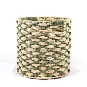 ตะกร้าหวายสานสวยงามจากธรรมชาติ ผลิตจากผักตบชวา ใช้จัดเก็บของในบ้าน ขายส่ง น้ำหนักเบา ทนทาน ผลิตในเวียดนาม - Product Image 5