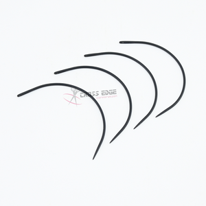 4PCS C Type Curved Hair Weaving Needles Stainless Steel Wig Sewing Needles for Hair Extension <b>Tools</b> - Product Image 1