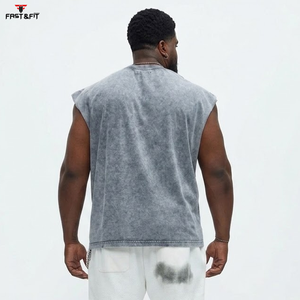 High Quality Men's Casual Fitness Tank <b>Top</b> Knitted 100% Cotton Light Weight Breathable Quick Dry Anti-Pilling Customizable - Product Image 2