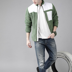 Chaqueta Sherpa Reversible para Hombre, Ligera y Transpirable, con Diseño de Color Único, Fácil de Lavar, Ideal para el Invierno - Product Image 1