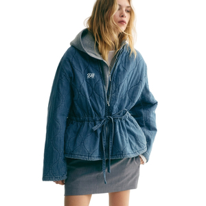 Veste en jean classique pour femme, manches longues, boutonnée, coupe décontractée, légère, streetwear, pour le printemps, l'automne et le quotidien - Product Image 1