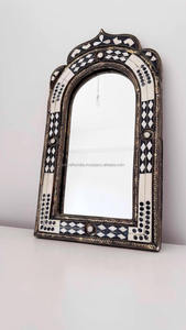 Miroir décoratif en incrustation d'os de fabrication indienne Accent luxueux pour entrée ou salle à manger disponible à un prix abordable - Product Image 6