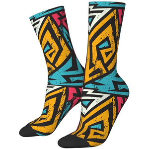 Chaussettes de sport et décontractées en coton/fibre de bambou antibactériennes à impression personnalisée - Fournisseur en gros - Product Image 1