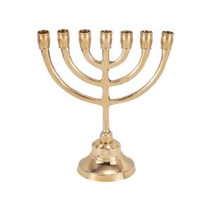 Handmade Metal Menorah Candle Holder With Modern Design For Festive Home And Event Decorations - Product Image 2