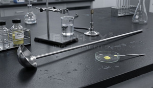 Cuchara de Acero Inoxidable para Deflagración, Cuchara de Combustión de Alta Temperatura para Laboratorio Químico, Cuchara de Combustión de Mango Largo para Química - Product Image 3